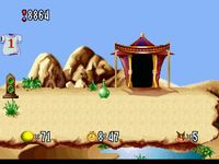 une photo d'Ã©cran de Bubsy Fractured Furry Tails sur Atari Jaguar